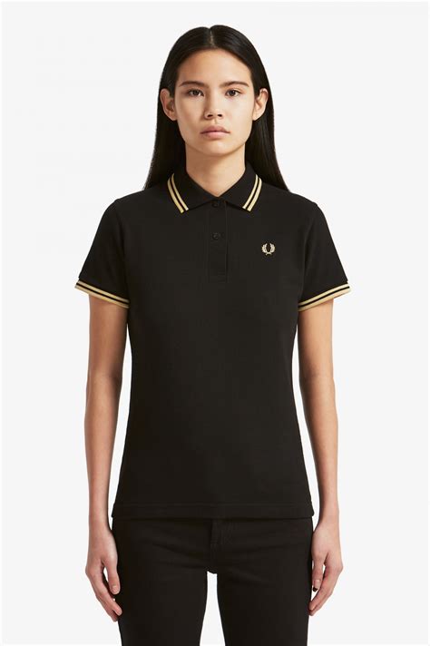 G12 Black Champagne Champagne The Fred Perry Shirt Womens