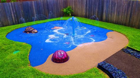 Residential Splash Pads By My Splash Pad Backyard Water Parks Backyard Playground Backyard