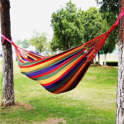 Cotton Hanging Hammock Swing Camping Bed Tree Chair Rope Yard Outdoor