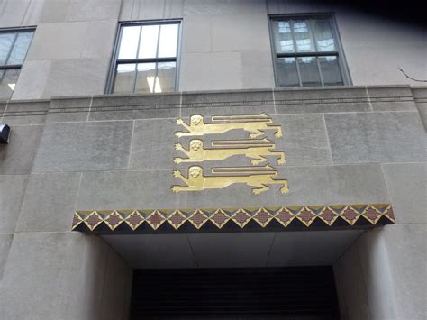 British Empire Building Art Sides Rockefeller Center Ny Ny