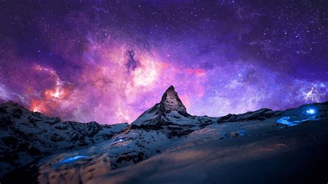 Mountain Galaxy 1920 X 1080 I Didnt Do Most Of The Work I Just