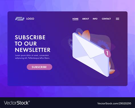 Subscribe To Our Newsletter Ui Ux Royalty Free Vector Image