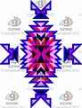 14-inch Geo Directions Tipis Geometric Transfer in 2023 | Ribbon skirts ...