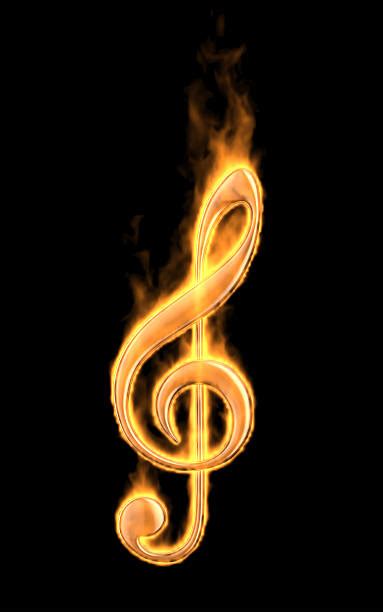 Best Music Musical Note Fire Burning Stock Photos Pictures And Royalty