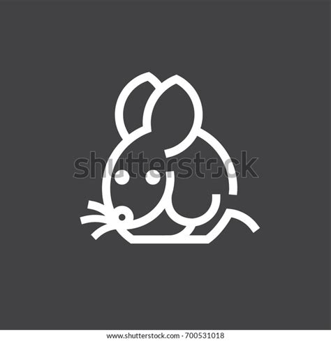 Mammal Logo Rodent Mouse Vectors Silhouette Stock Vector Royalty Free