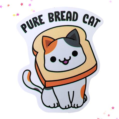 Pure Bread Cat Waterproof Sticker Confetti Kitty