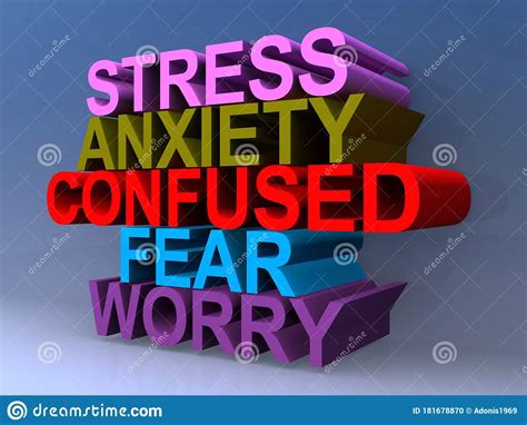 Stress Anxiety Confused Fear Worry Stock Illustration Illustration Of