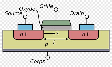 Mosfet Field Effect Transistor Electronic Circuit Mesfet Cross Section Of The Tree Angle