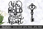 You Hold The Key To My Heart Vintage Key SVG file for | Etsy