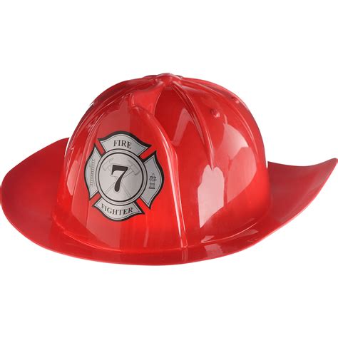 Suit Yourself Bright Red Fireman Hat For Adults One Size Features An