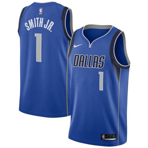 Nike Dennis Smith Dallas Mavericks Blue Swingman Jersey Icon Edition