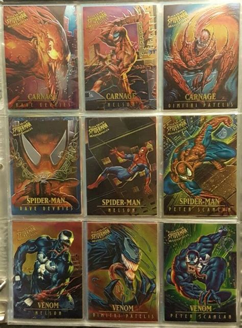 1995 Fleer Ultra Marvel Spider Man 9 Card Chrome Masterpieces Set