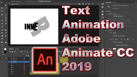 Text Animation Using Adobe Animate CC 2019 YouTube
