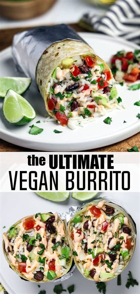 chipotle vegan burrito with cilantro lime rice vegan huggs