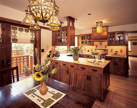 The kitchen cabinets come only in set sizes. Arts & Crafts Revival Style Kitchens — Arts & Crafts Homes ...