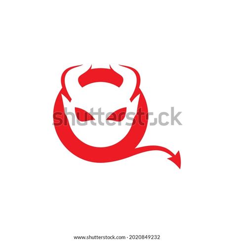 Red Devil Logo Vector Icon Template Stock Vector Royalty Free
