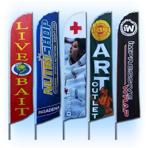 Full Color Custom Tall Swooper Advertising Flag Feather Banner Digital Print Ebay
