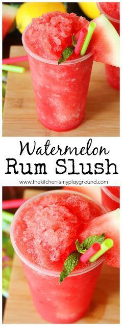 The only thing better than a big ol' slice of watermelon is a big ol' slice of watermelon filled with booze. WATERMELON RUM SLUSH Recipes - Home Inspiration and DIY ...