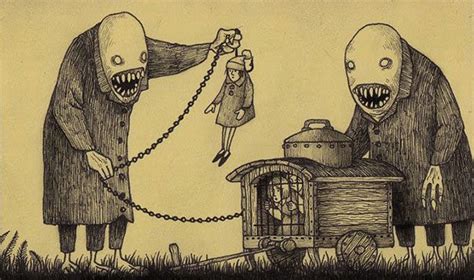 Scary monster drawing at getdrawings | free download. Artist Draws Creepy Monsters on Sticky Notes | Scary art ...