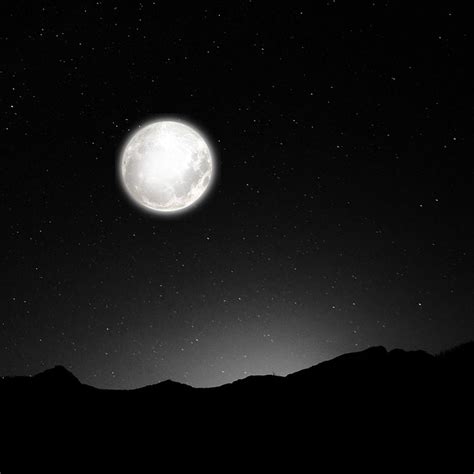 Free Photo Mountains Moonlight Moon Stars Full Moon Night Max Pixel