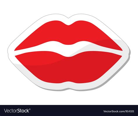 Red Lips Icon Royalty Free Vector Image Vectorstock