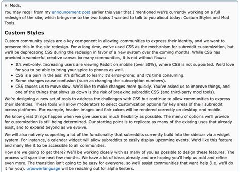 Click here read the faq before posting a question. Moderators Livid With Reddit's Decision to Remove CSS Customizations | MobiPicker