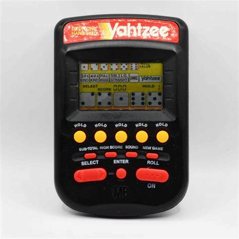 Working 1995 Electronic Handheld Yahtzee Game By Milton Bradley Mb