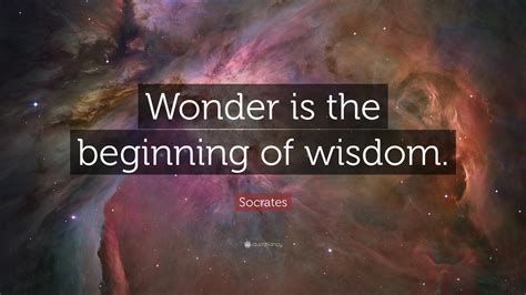 Socrates Quote Wonder Is The Beginning Of Wisdom