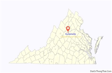 Map Of Ruckersville Cdp