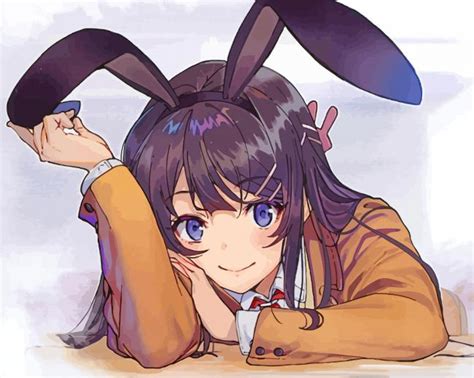 Mai Sakurajima Bunny Girl Anime Paint By Numbers Numeral Paint Kit