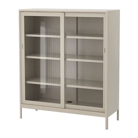 Ikea rationell pull out shelves w dampers retrofitted to non. IDÅSEN Cabinet with sliding glass doors - IKEA
