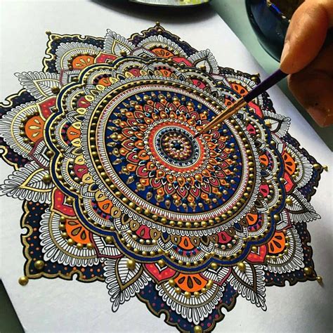 Insanely Beautiful Mandala Work By Murderandrose Mandala Painting