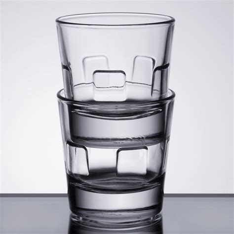 libbey 15959 optiva 5 oz stackable rocks old fashioned glass 12 case