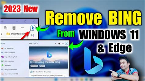 How To Remove Bing Search From Windows 11 And Edge Remove Bing Icon