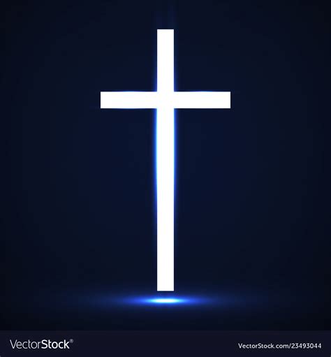 Abstract Glowing Christian Cross Royalty Free Vector Image