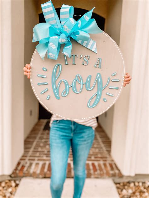 Its A Boy Baby Wreath Welcome Home Baby Sign Hospital Etsy