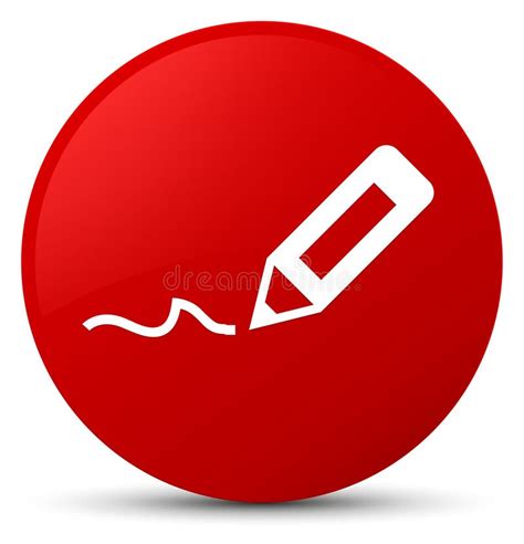 Sign Up Icon Red Round Button Stock Illustration Illustration Of Sign