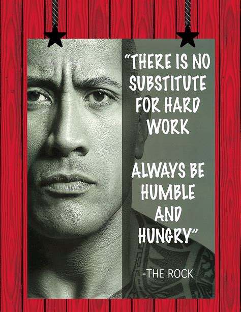 Buy The Rock Dwayne Johnson Inspirational Quote Poster Brahma Bull Motivational Wall Art 8x10