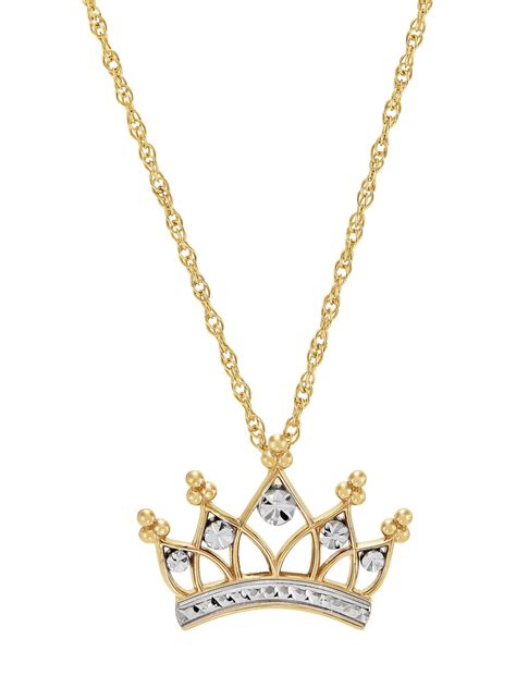 Brilliance Fine Jewelry - Brilliance Fine Jewelry 10K Yellow Gold Rhodium Crown on GoldFilled ...