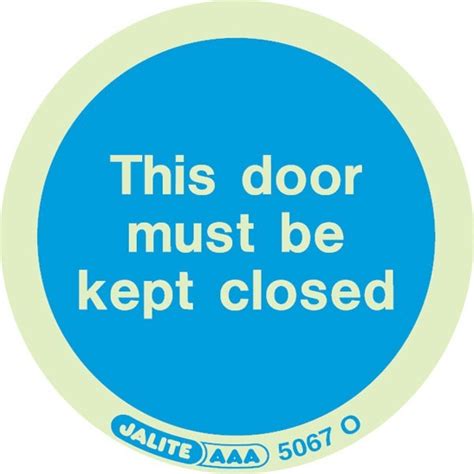 Door Must Be Kept Closed Pack Of 10 Sign Jalite 5067 Fire Door Signs