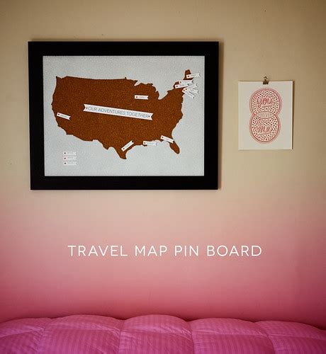 Travel Map Pin Board Diy Title Get The How To Here Cierad Flickr