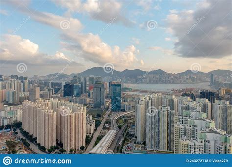 Kowloon Bay Aerial View Of Hong Kong City 12 March 2022 Stock Photo