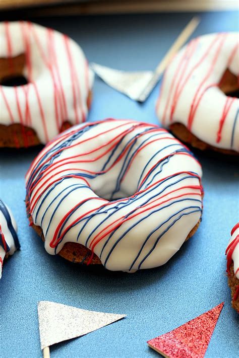 Healthy Donuts Recipe With Patriotic Icing Delightful Mom Food