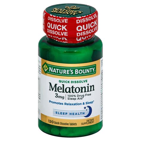 Nature S Bounty Melatonin Mg Quick Dissolve Tablets Shop Sleep