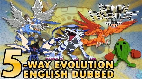 Digimon Adventure Tri 5 Way Evolution Sequence English Dubbed Ajipro