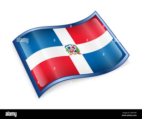 Icono De La Bandera De La República Dominicana Fotografía De Stock Alamy