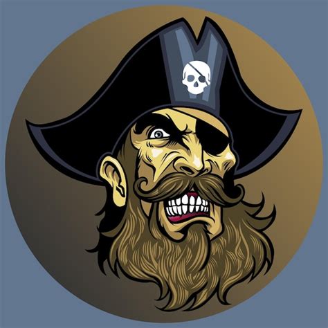 Premium Vector Logo Head Pirate