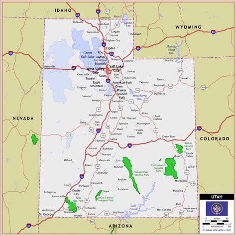 Utah Highway Map World Sites Atlas Utah State Map Panguitch