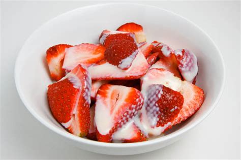 Strawberries In Sweetened Condensed Milk Closet Cooking