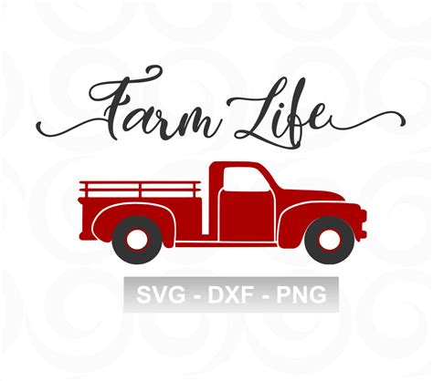 Farmhouse Svg Farm Life Svg Red Truck Svg Vintage Truck Etsy